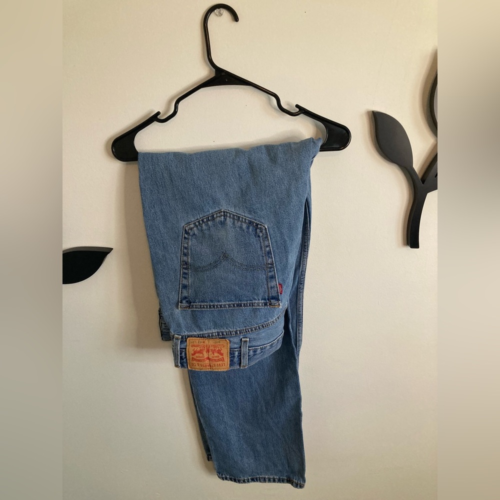 Men’s Levi's 505 Blue Denim Straight Leg Jeans  (Size W40 L34)